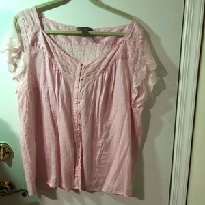 Soft pink button up blouse